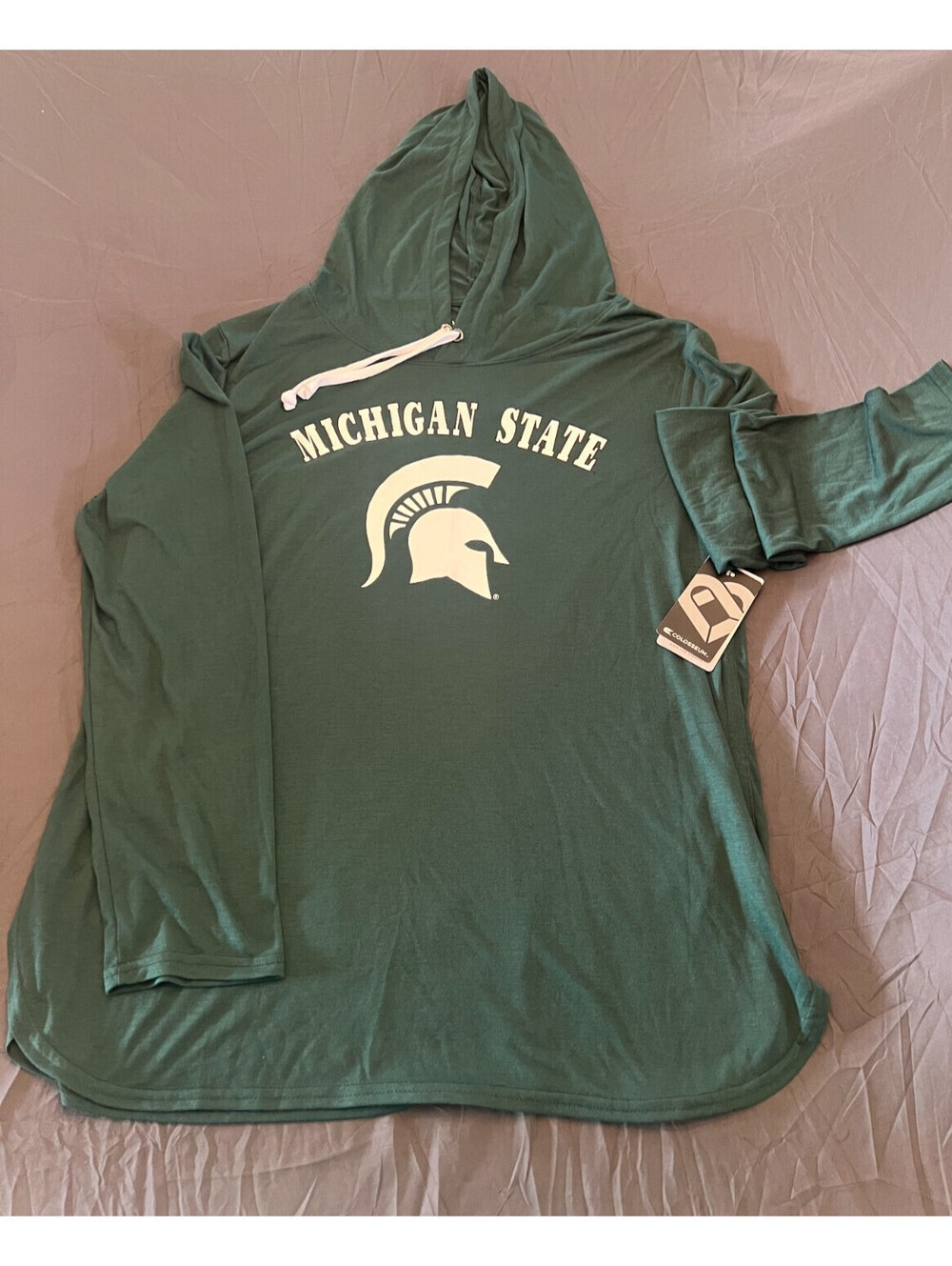 NWT Colosseum Michigan State Spartans Women's XXL Pullover Lightweight Hoodie‎